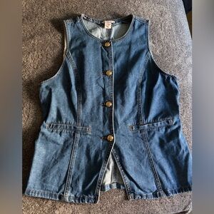 Denium Button Up Vest